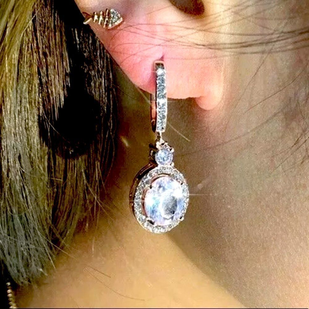The Living Large Estate inspired drop earrings 925/cubic zirconia